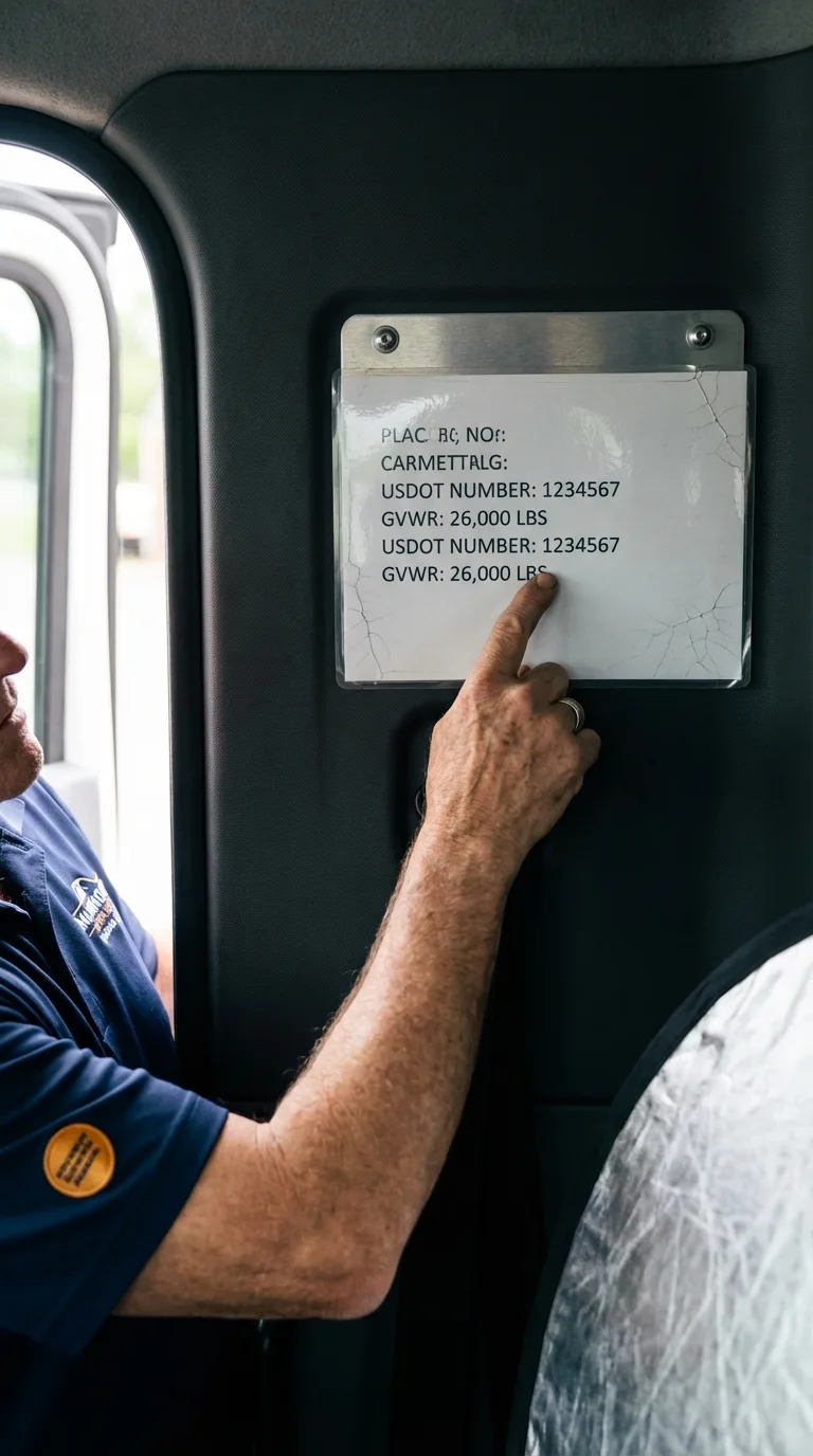 USDOT licensing placard verification in New Port Richey